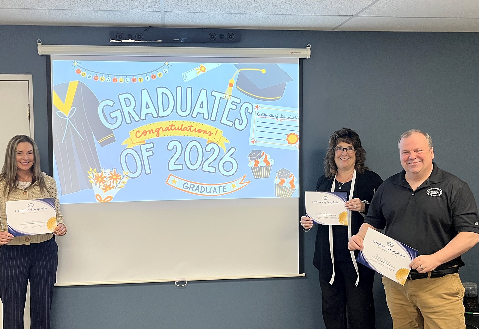 New Danberry agents with Certificates of Completion, Graduates of 2026